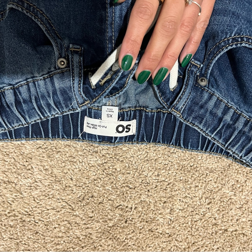 SO wide leg Dark Blue Jeans - Picture 2 of 3
